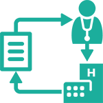 Pictogram klinische-workflow-oplossingen