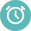 Pictogram van een stopwatch dat tijdverspilling symboliseert