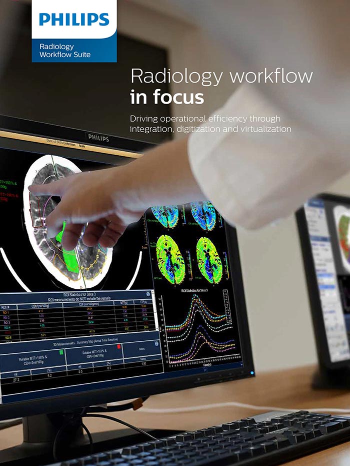 Omslag van de Philips Radiology Workflow Suite-brochure
