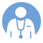 Pictogram COPD-zorgverlener arts