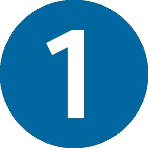 Blauw pictogram #1 cirkel
