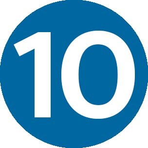 Blauw pictogram #10 cirkel