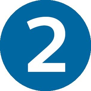 Blauw pictogram #2 cirkel
