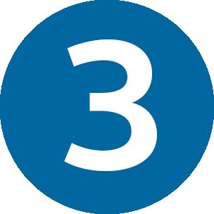 Blauw pictogram #3 cirkel