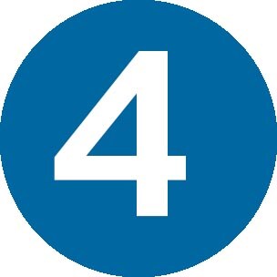 Blauw pictogram #4 cirkel