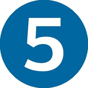 Blauw pictogram #5 cirkel