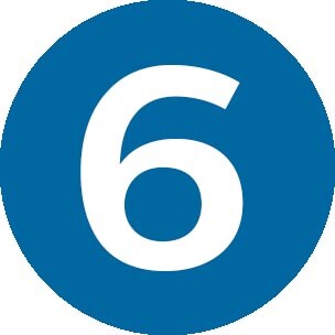 Blauw pictogram #6 cirkel