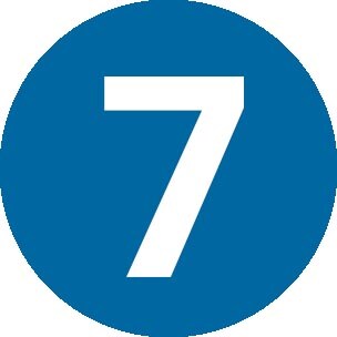 Blauw pictogram #7 cirkel