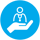 Pictogram ondersteuning boven