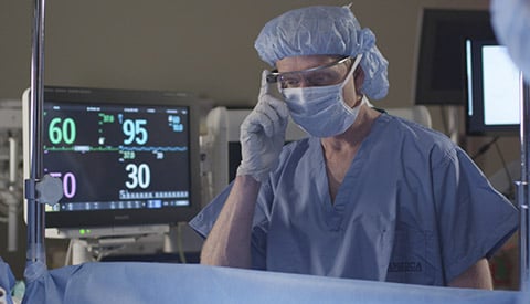 A doctor getting accurate data through Philips connected care solution