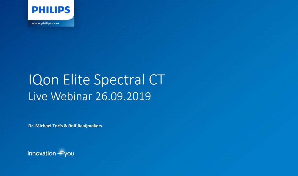 Webinar IQon Elite Spectral CT