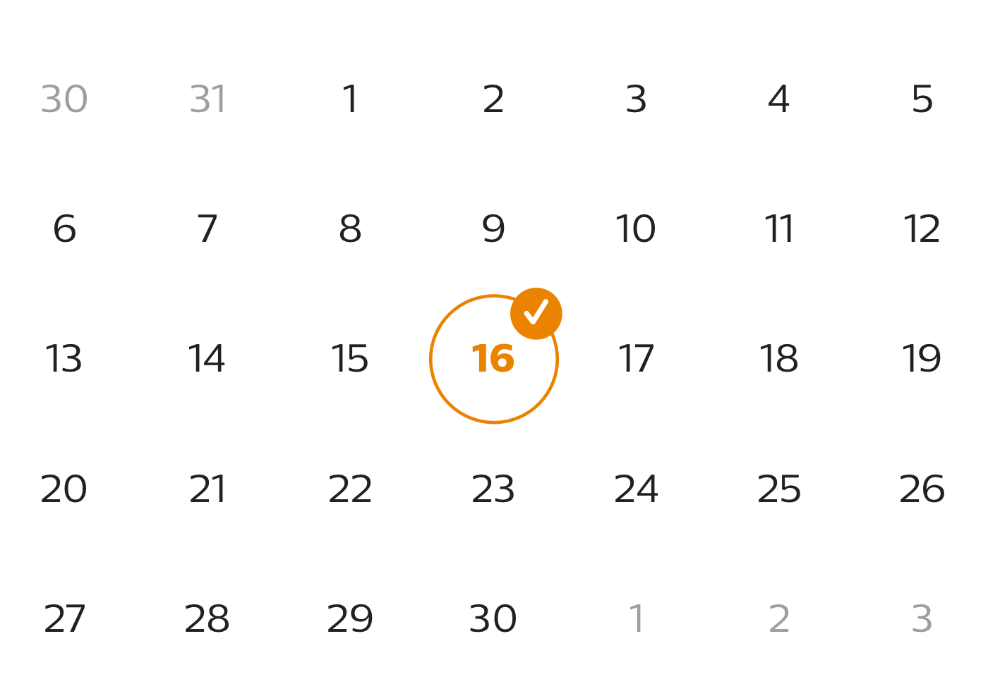 OneBlade calendario