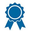Pictogram van bekroonde oplossingen