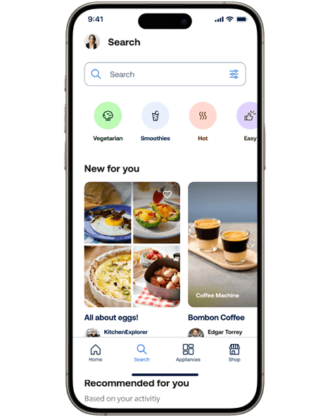 HomeID app Heerlijke recepten, afgestemd op uw voorkeuren