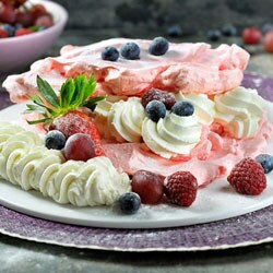 Pavlova met rode vruchten