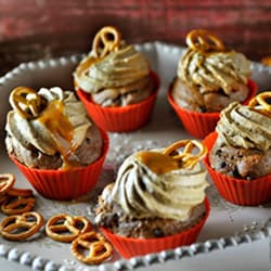 Chocolade cupcakes met salted caramel