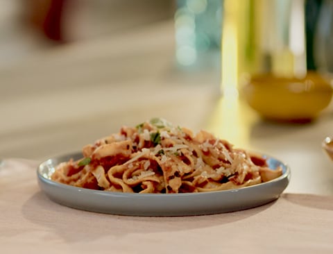 Kikkererwten-tagliatelle