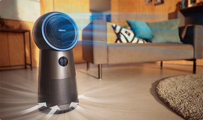 3-in-1-luchtzuiveraar, -ventilator en | Philips