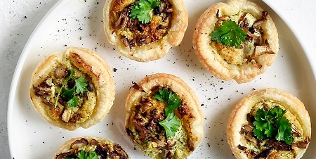 Mini paddenstoelen quiches