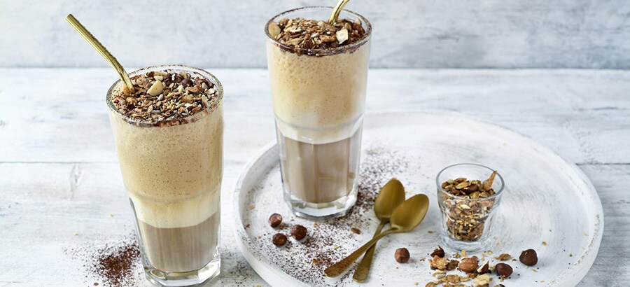 Creamy iced haver frappe latte