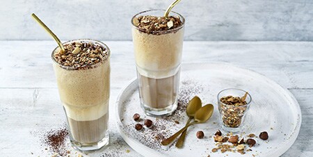 Creamy iced haver frappe latte