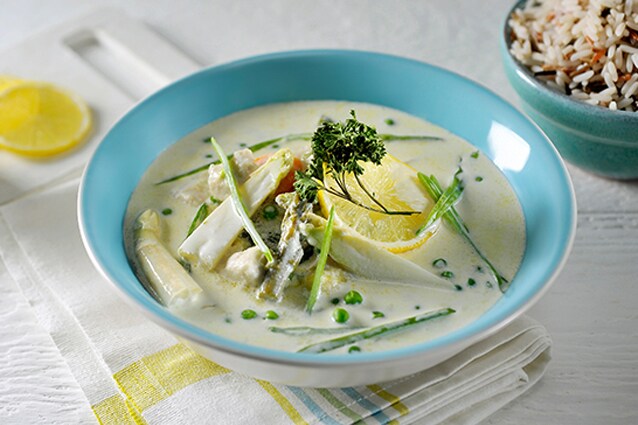 Fricassee van kip met asperges 