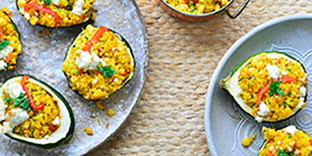 Gevulde courgettes met couscous