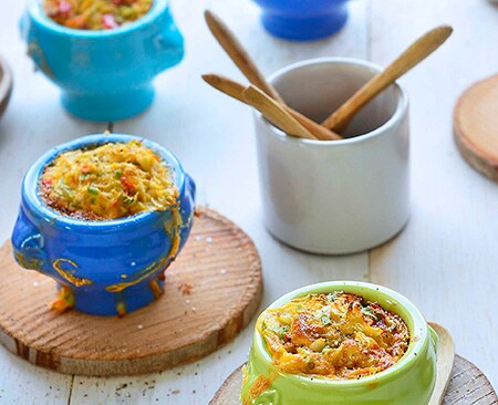 Groente ontbijtsouffle's 