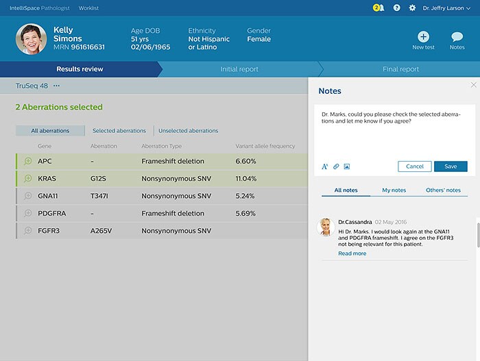 Philips IntelliSpace Genomics pathologist 2nd opinion (opent in een nieuw tabblad)