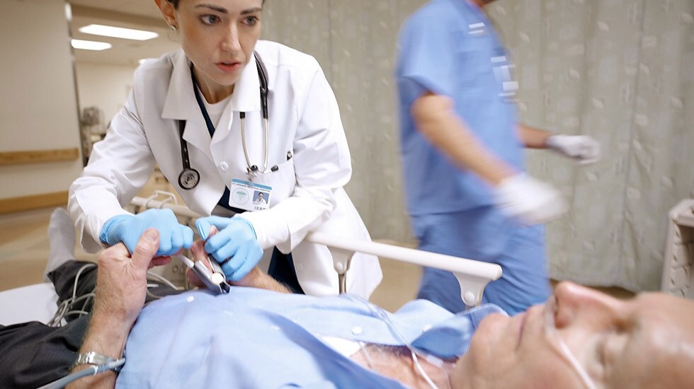 a stroke patient rushed into the hospital ali global