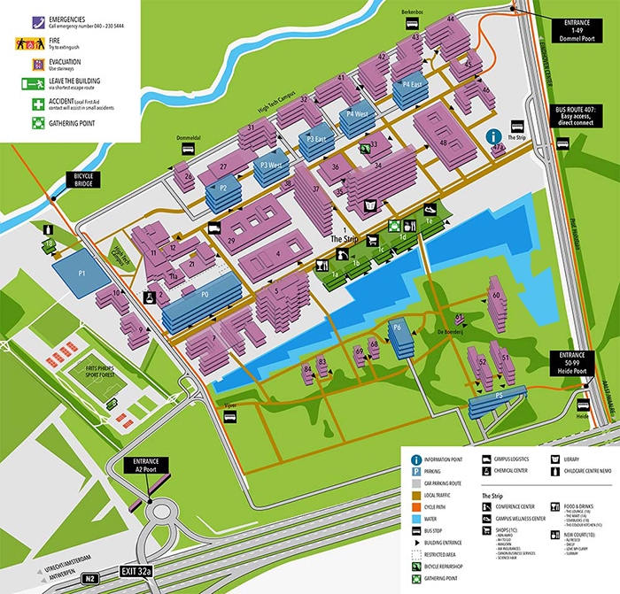 High Tech Campus map (opent in een nieuw tabblad)