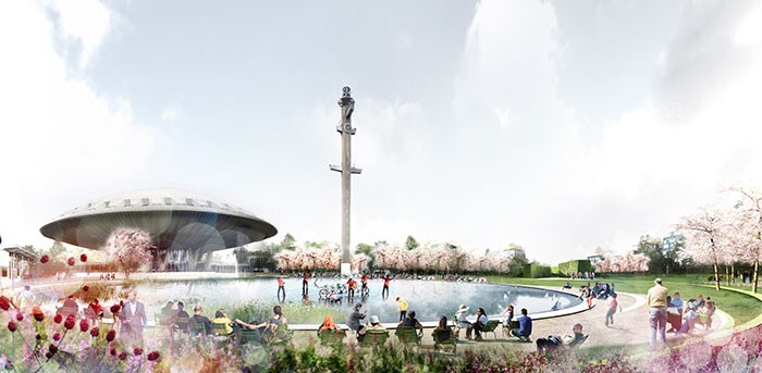 Evoluon Artist Impression (opent in een nieuw tabblad)