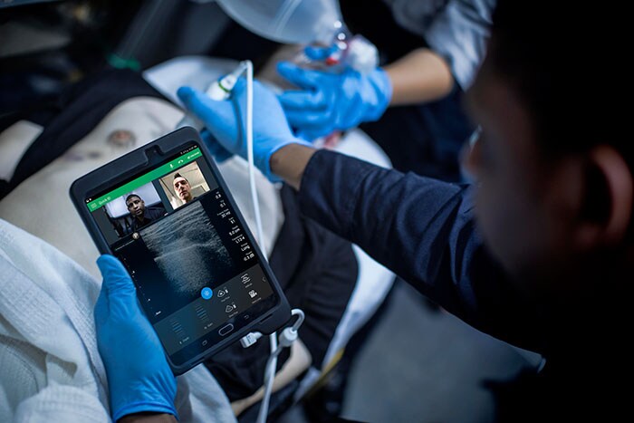 Lumify with Reacts platfrom tele echografie trauma (opent in een nieuw tabblad)