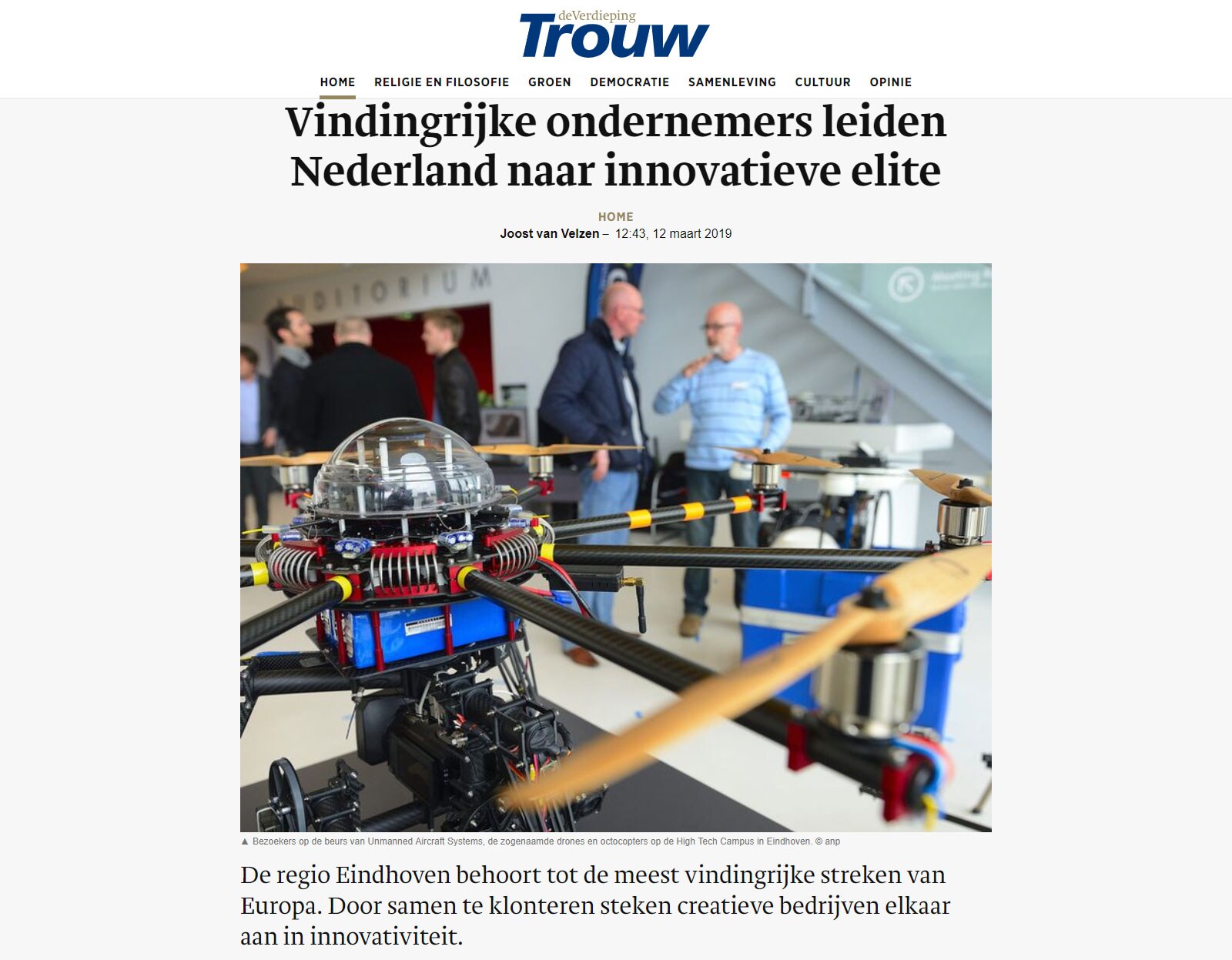 Trouw artikel