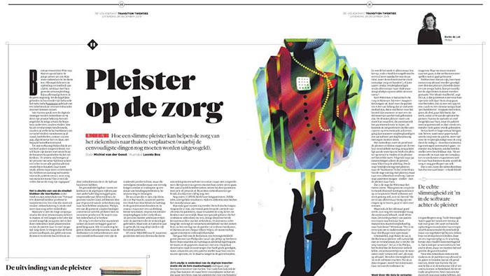Volkskrant: “Hoe een slimme pleister kan helpen de zorg van het ziekenhuis naar thuis te verplaatsen”