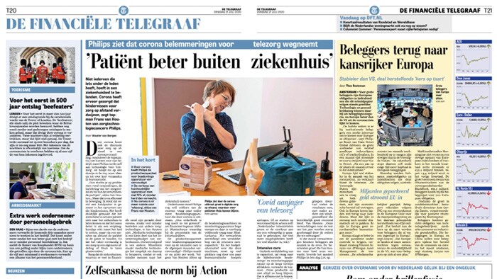 Frans van Houten in de Telegraaf: “Zorg op afstand wordt steeds gewoner”