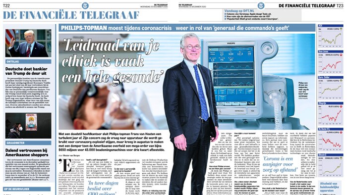 Frans van Houten in De Telegraaf: "Philips zit op het juiste pad"