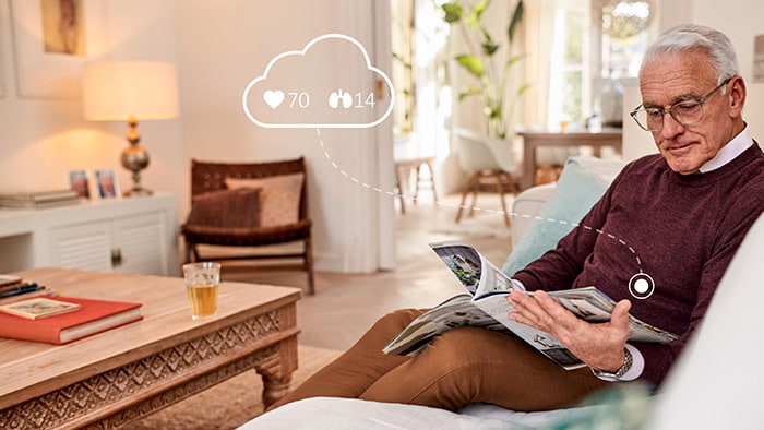 Philips lanceert de Healthdot sensor waarmee patiënten 14 dagen binnen en buiten het ziekenhuis gemonitord kunnen worden