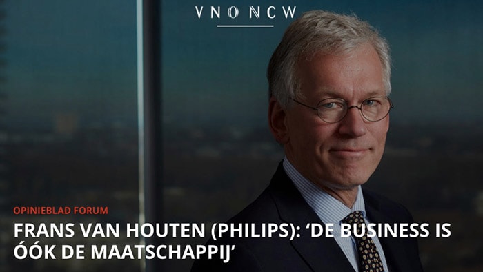 Frans van Houten in Opinieblad Forum (VNO-NCW): “We innoveren om de gezondheid en het welzijn van mensen te verbeteren”
