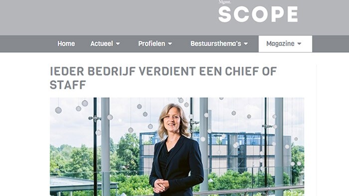 Chief of Staff Hinke Malda in Management Scope: “Onderdeel van mijn rol is om andere mensen te laten shinen”