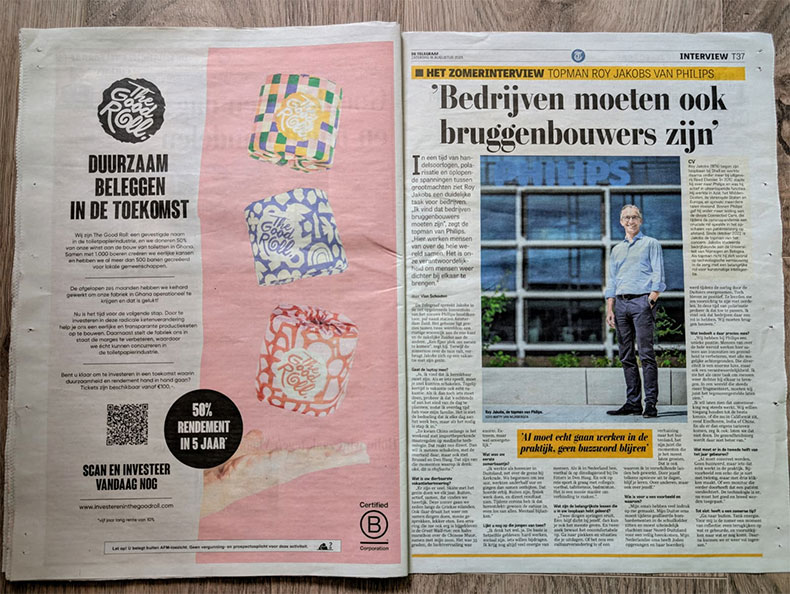 Roy Jakobs interview Telegraaf