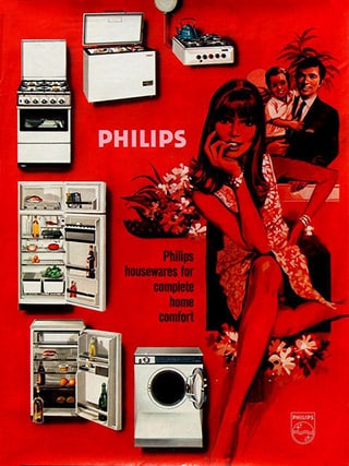De zelfbewuste vrouw van de sixties kiest voor gemak in het huishouden. Poster van Willy Pot, 1960.