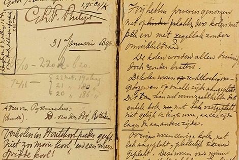 Report of research: 'Notebook Gerard Philips' (from 1893)