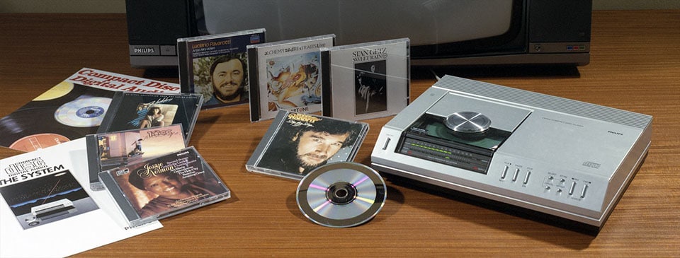 De eerste Philips cd-speler uit 1982.