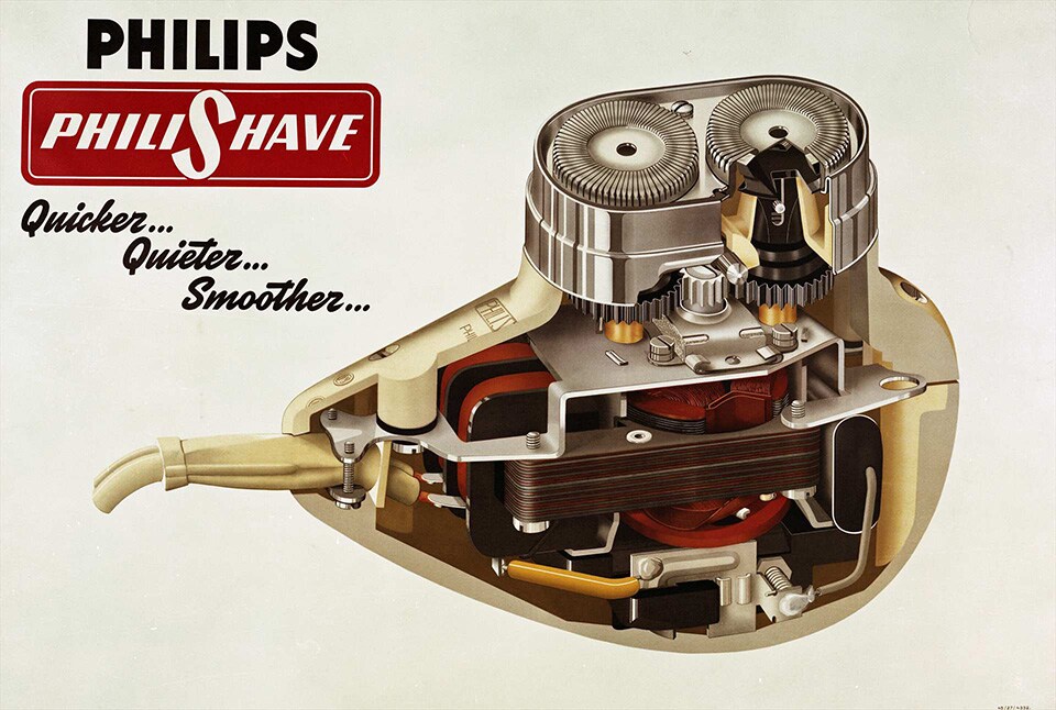 Reclameposter Philishave type 7743 (1951)