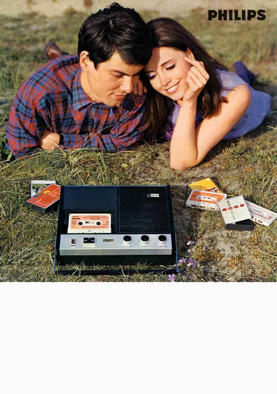 Cassetterecorder reclame 1966